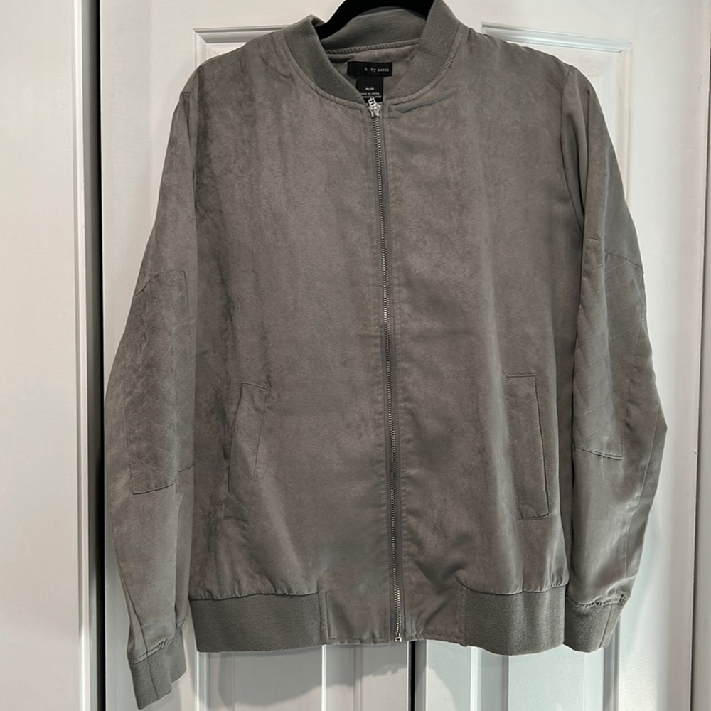 Grey lightweight bomber jacket